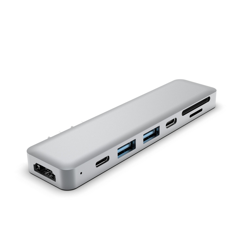 Özel çift USB c Hub adaptörü Dock 6-in-1 HDTV Dock Macbook için özelleştirilebilir USB Hublar