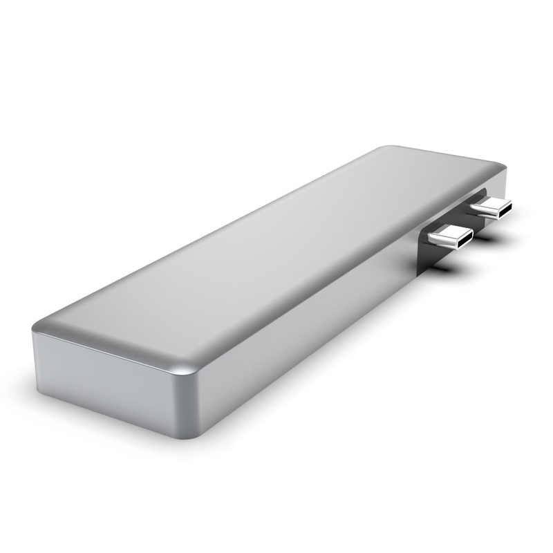 Özel çift USB c Hub adaptörü Dock 6-in-1 HDTV Dock Macbook için özelleştirilebilir USB Hublar