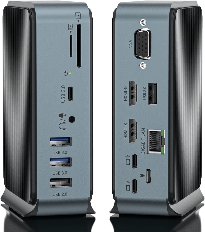 Displaylink 2 HDMI 2K 60Hz Doklama İstasyonu 16 Macbook için çok portlu C Tipi Dokları