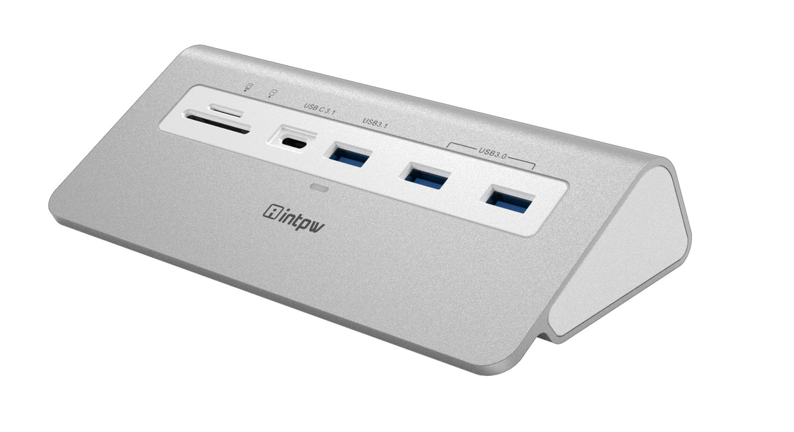 9'da 1 USB C merkezi 4K HDMI PD 100W USB-A ve SD / TF kart okuyucu ile çoklu port adaptörü