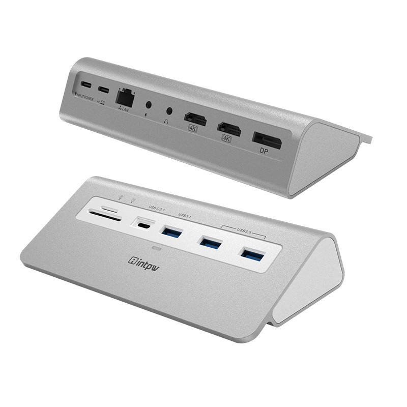 9'da 1 USB C merkezi 4K HDMI PD 100W USB-A ve SD / TF kart okuyucu ile çoklu port adaptörü