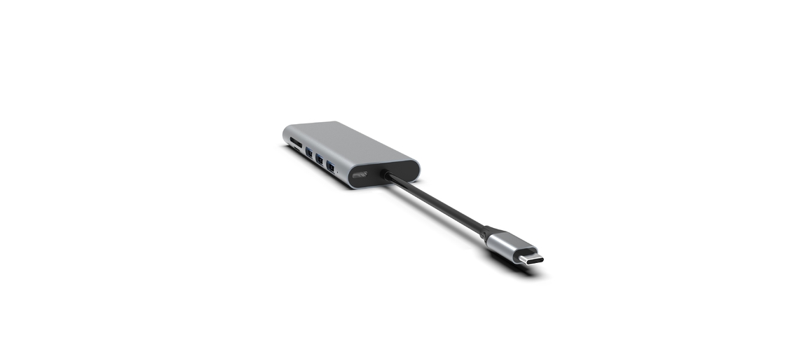 C Tipi USB C Adaptörü Ethernet 4K HDMI 3 USB 3.0 Portları ile Multiport Adaptör Hub 100W PD Uyumlu