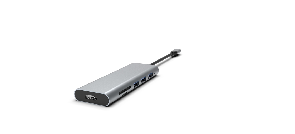 C Tipi USB C Adaptörü Ethernet 4K HDMI 3 USB 3.0 Portları ile Multiport Adaptör Hub 100W PD Uyumlu