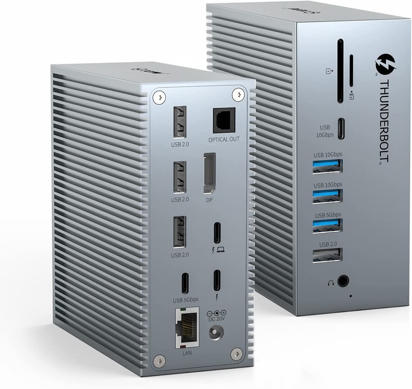 USB C Dock Hdmi 4k 60hz 16 In 1 Docking Station Plug And Play Kolaylık Gümüş Renk