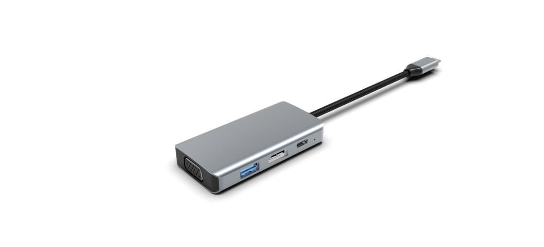 Hepsi Bir HDD'de 4 İçinde 1 USB C 4 İçinde 1 Multiport Adaptör Hub Genişleme dizüstü bilgisayar Doklama İstasyonu Tipi C HDMI USB 3.0 PD