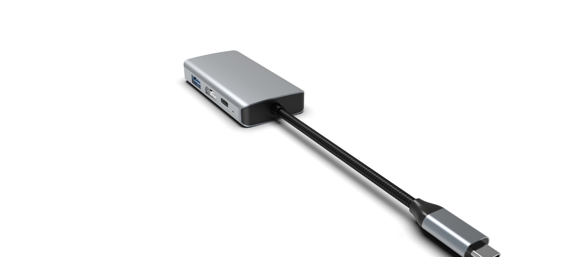 Hepsi Bir HDD'de 4 İçinde 1 USB C 4 İçinde 1 Multiport Adaptör Hub Genişleme dizüstü bilgisayar Doklama İstasyonu Tipi C HDMI USB 3.0 PD