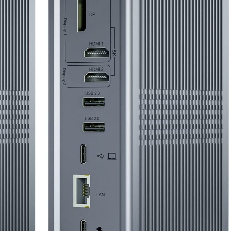 16 Port DisplayLink USB C Hub Çift 4k 60hz 10Gbps USB Masaüstü Doklama İstasyonu