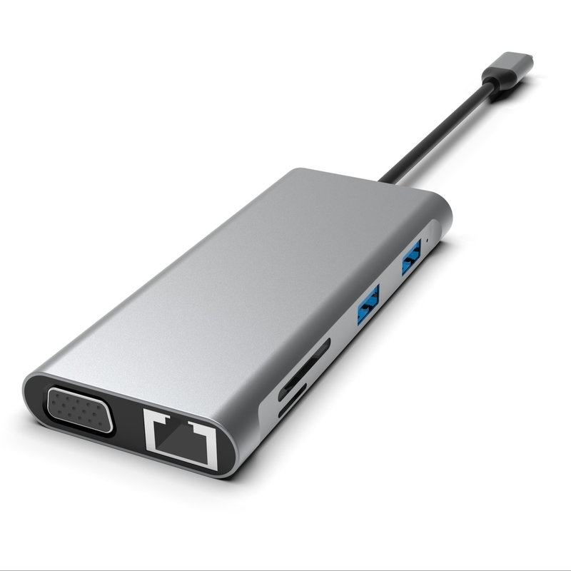 12 in 1 USB C Hub Üçlü Ekranlı Doklama İstasyonu Çift HDMI VGA USB C& A Veri Port Dock