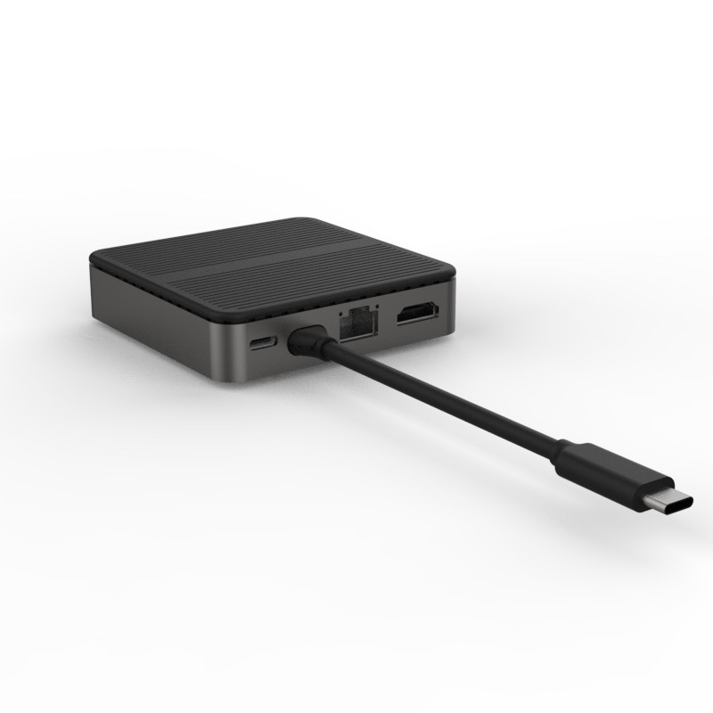 Type C Square 9 In 1 USB C HUB HD 4K Type C Dokları RJ45 PD 100W 3xUSB 3.0 Doklama Sta
