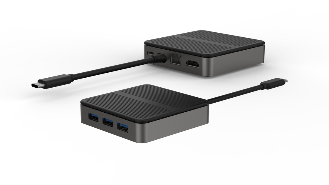 Type C Square 9 In 1 USB C HUB HD 4K Type C Dokları RJ45 PD 100W 3xUSB 3.0 Doklama Sta