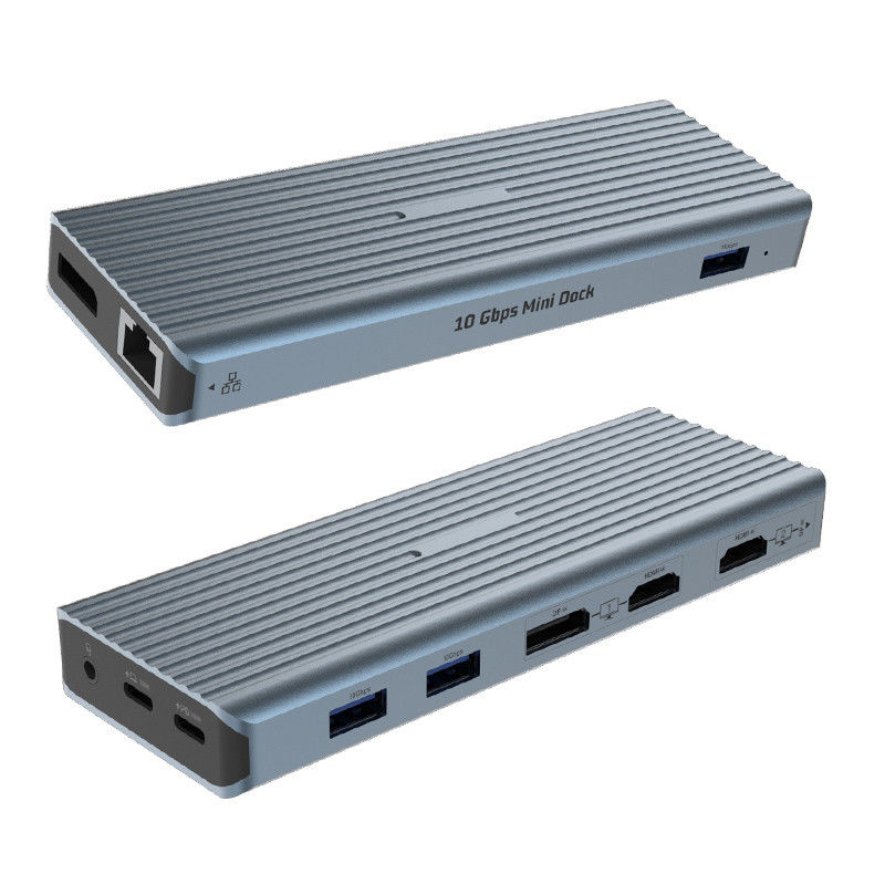 11-in-1 Çok fonksiyonel USB-C Doklama İstasyonu USB 3.0 Tip C Oyun Ses Okuyucu RJ45 HDMI