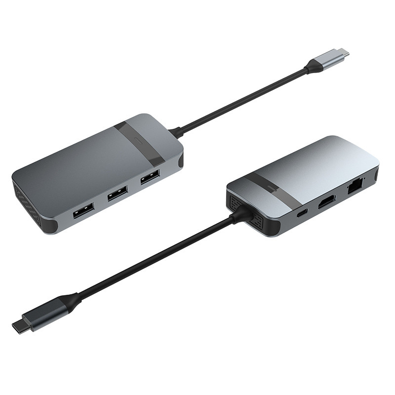 Hdmi USB C Hub Multiport Adaptörü Ağ Multiport Adaptörü USB 3.0 Port 6 In 1