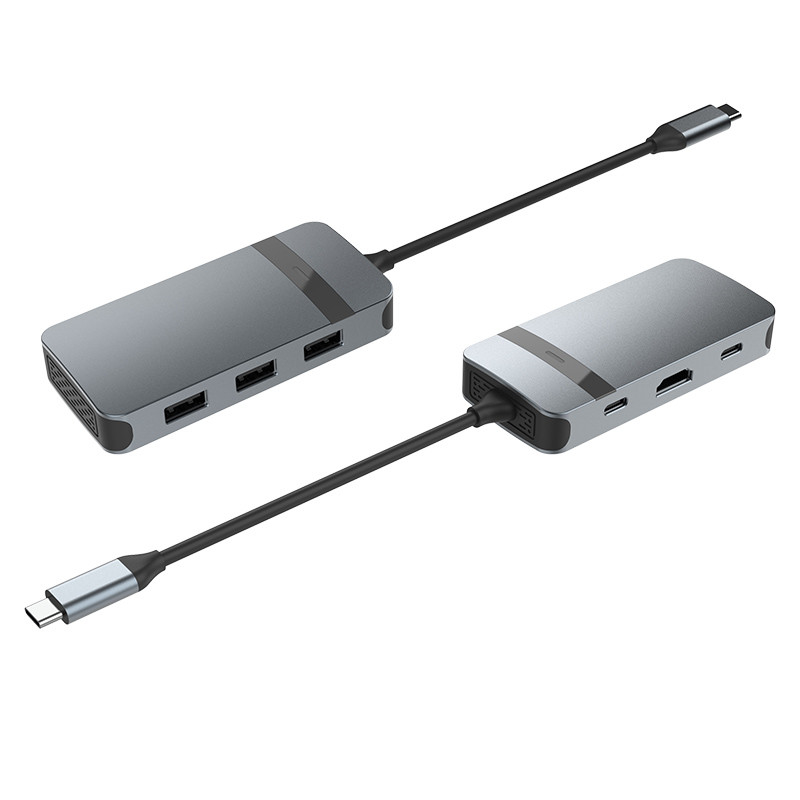 Hdmi Adaptörü Ethernet USB C Gri USB A Hub USB C ile 5Gbps Veri Aktarım Hızı