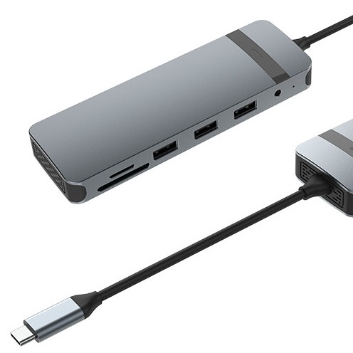 10'da 1 USB C 4K HDMI ile USB Hub'u Dokun Laptop ve dizüstü bilgisayar için USB C'ye USB Multiport Adaptörü