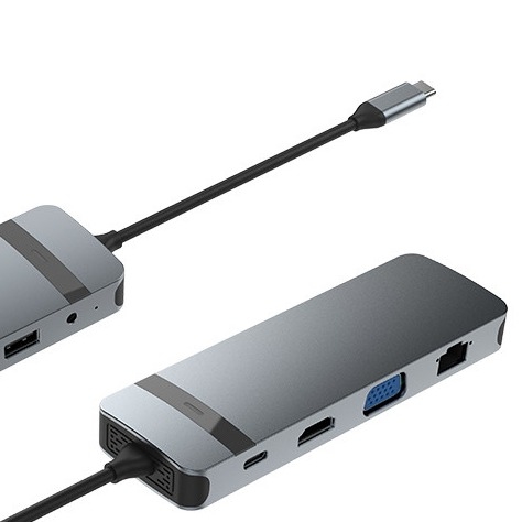 10'da 1 USB C 4K HDMI ile USB Hub'u Dokun Laptop ve dizüstü bilgisayar için USB C'ye USB Multiport Adaptörü