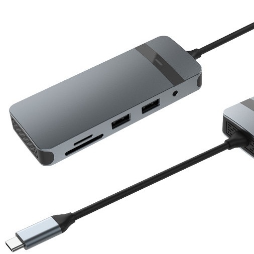 8 in 1 Docking Station USB C Hub Plug and Play 4K HDMI RJ45 ile macbook dizüstü bilgisayarları için