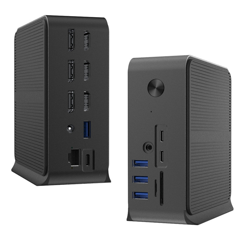 12 In 1 USB C HUB Docking Station Multiple USB C Portları ile USB Tipi C 4K RJ45 VGA USB Hub Adaptörü