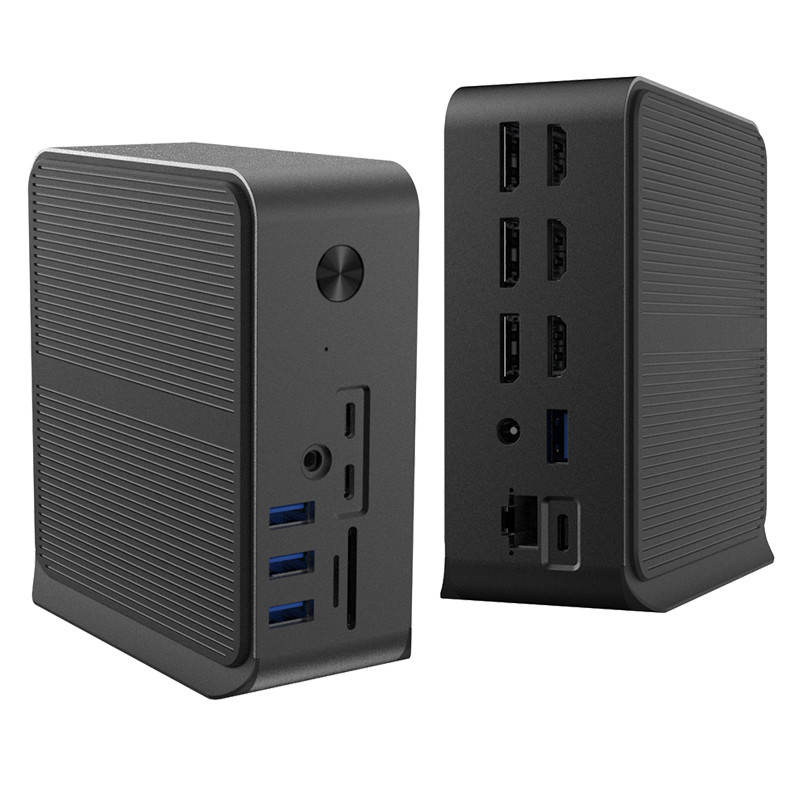 12 In 1 USB C HUB Docking Station Multiple USB C Portları ile USB Tipi C 4K RJ45 VGA USB Hub Adaptörü