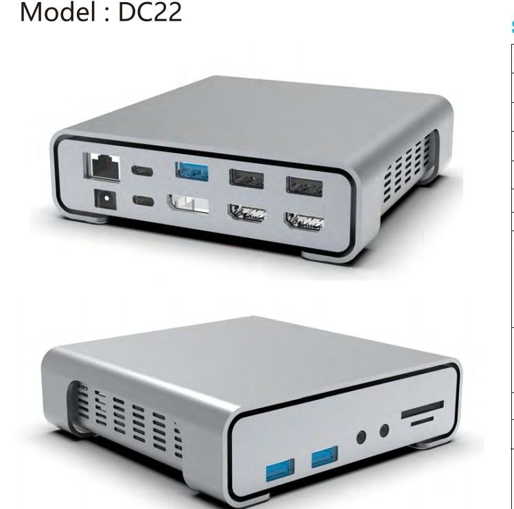 Hdmi 4K Triple Monitor Docking Station USB C Ethernet Portlu Macbook Air dizüstü bilgisayar için