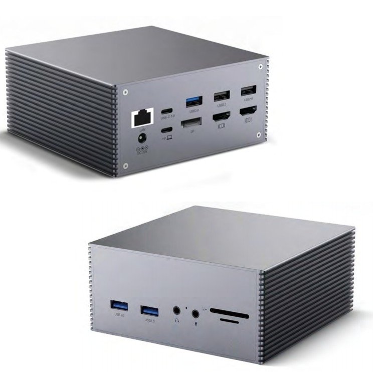 16 In 1 Masaüstü Bilgisayar USB C Doklama İstasyonu Evrensel Windows MacOS 3.5mm Ses Jack