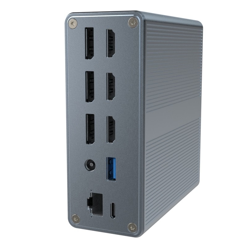 18 In 1 Thunderbolt 3 Çift Monitör Dökleme İstasyonu HDMI Mac USB C için dizüstü bilgisayar Dökleme İstasyonu Evrensel