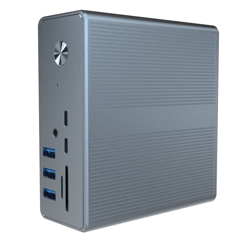 18 In 1 Thunderbolt 3 Çift Monitör Dökleme İstasyonu HDMI Mac USB C için dizüstü bilgisayar Dökleme İstasyonu Evrensel