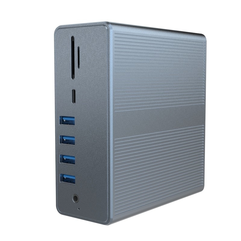 4k Thunderbolt 3 Doklama İstasyonu Macbook Pro USB C dizüstü bilgisayar Çift Monitör 18 In 1 dizüstü bilgisayar MacBook için dok