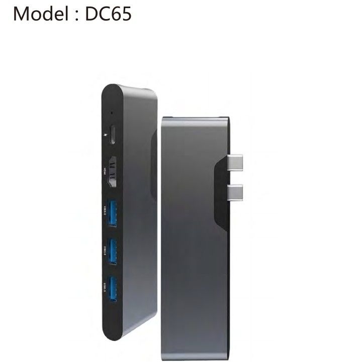 USB Tip C LAN Adaptörü 6'da 2 USB C Hub 3 USB 3.0 Port ve RJ45 Gigabit LAN Arayüzü ile