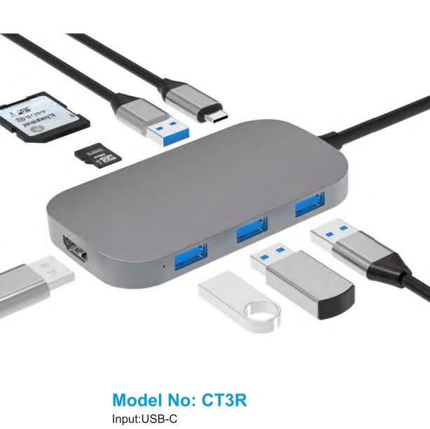 Windows MacOS için PD portu SD kart okuyucu ile USB C merkezleri 10Gbps Verilerin Transfer Hızı'na Kadar