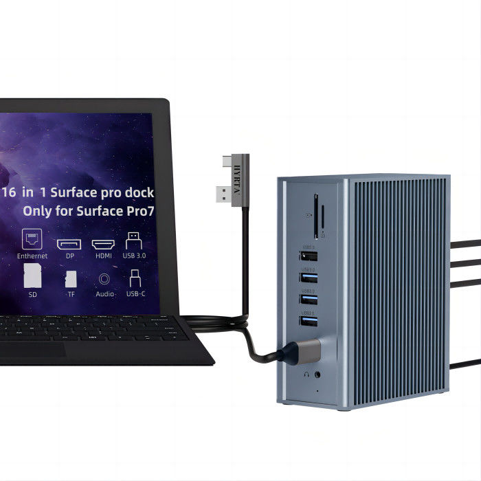 18 Port Thunderbolt Docking Station 2 HDMI 8K/4K Ekran Uyumluluğu için HDMI Dock Hub