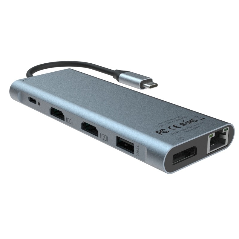 6 In 1 USB C Hub Type C Adaptörü 4K HDMI 60hz Multiport Kart Okuyucu USB3.0 TF PD SD Okuyucu