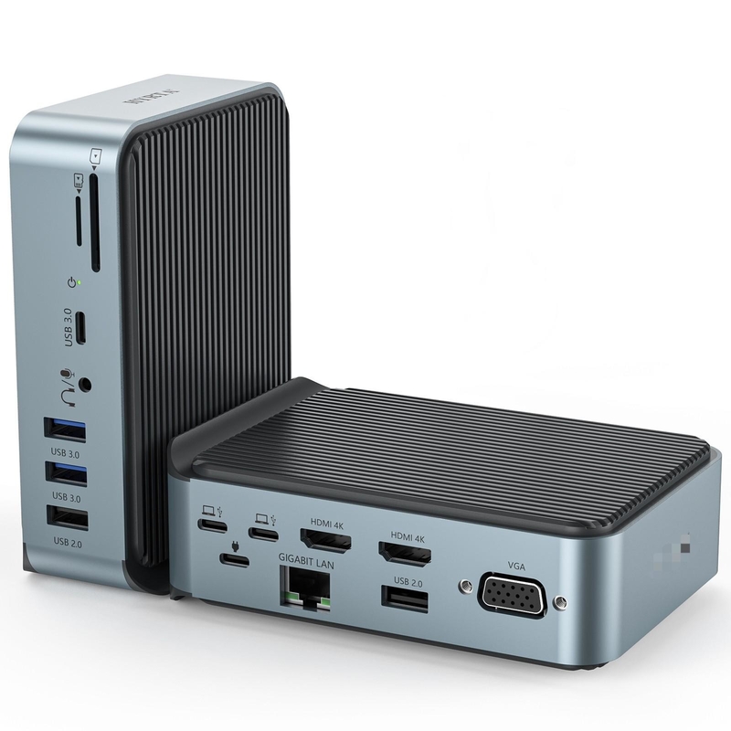 Gigabit Ethernet USB C Tipi Doklama İstasyonu Şarj Merkezi Macbook için HDMI 4K çözünürlüğü ile