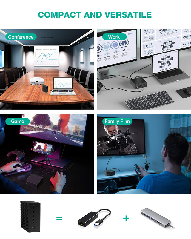 DisplayLink Doklama İstasyonu Macbook Pro Çift Monitör M1/M2 Windows 15 In 1 USB C 3.0 dizüstü bilgisayar