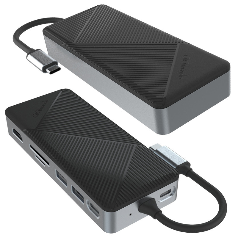 10Gbps USB 3.2 Gen2 M.2 NVMe/SATA SSD Okuyucu ile USB C Displaylink Doklama İstasyonu