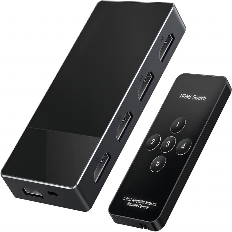 3 In 1 Out HDMI Switch Alüminyum HDMI Splitter Remote HDMI Switcher ile 4K 3D HD Monitörü Destekler