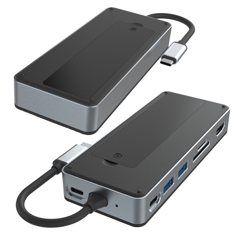 Alüminyum USB C Hub 9 In 1 C Tipi Doklama İstasyonu