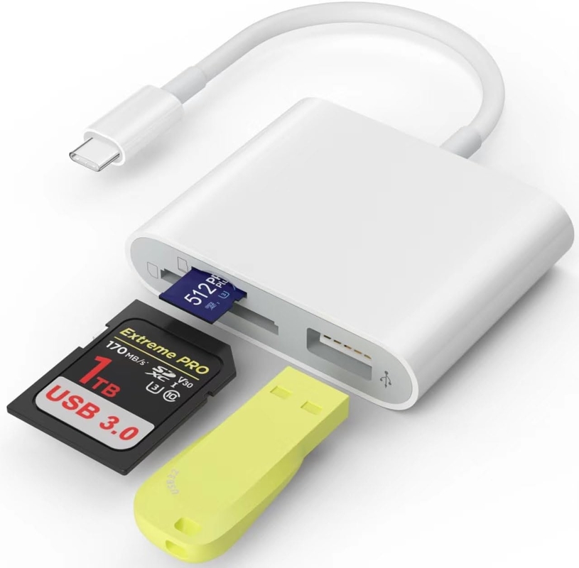 Kart Okuyucu USB 3.0 Yüksek Hızlı SD Mikro SD Kart Adaptörü Hafıza Kart Okuyucu IPhone 15