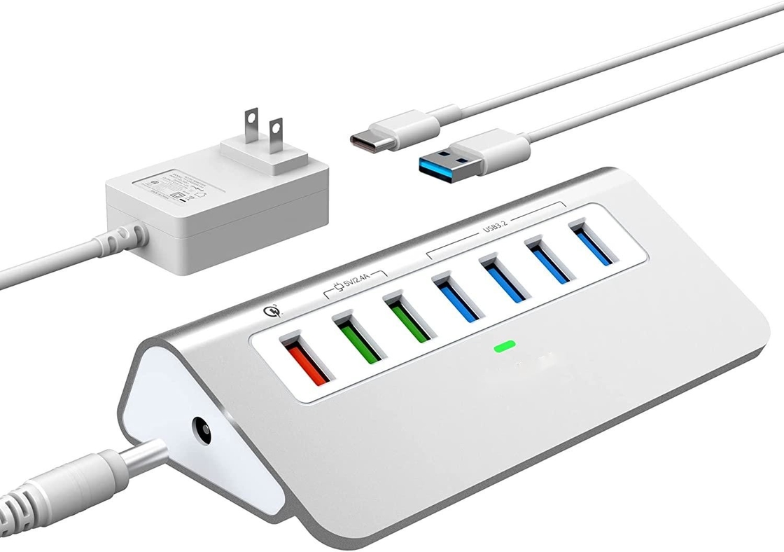 USB Tipi-C Ethernet Adaptörü 14 USB Port 1000 Mbit/s Gigabit RJ45 LAN Hub