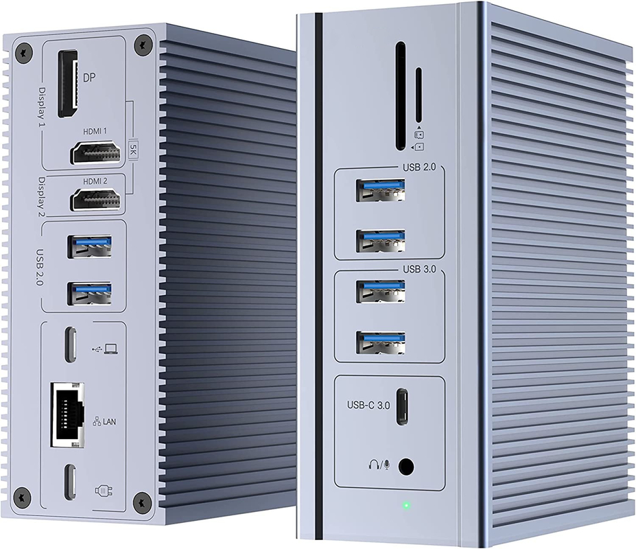 16 In 1 Thunderbolt 4 Docking Station Çift Monitör 4K 60HZ MacBook Windows USB HUB
