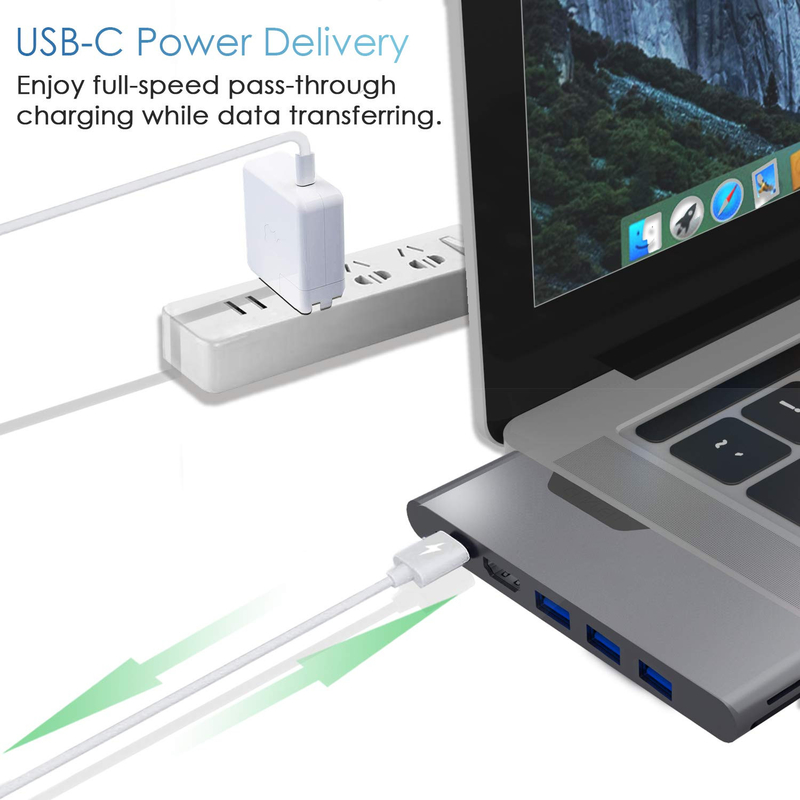 HDMI multiport adaptörü 8 In 1 Çift Bağlantı USB Tipi C Hub Doklama İstasyonu SD Tf Kart Okuyucu 4k Video USB