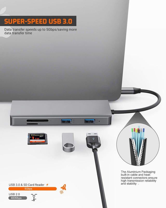 USB C Rj45 Adaptörü 12 In 1 USB C Hub Tipi-C PD'ye HDMI USB3.0 USB2.0 USB-C SD TF