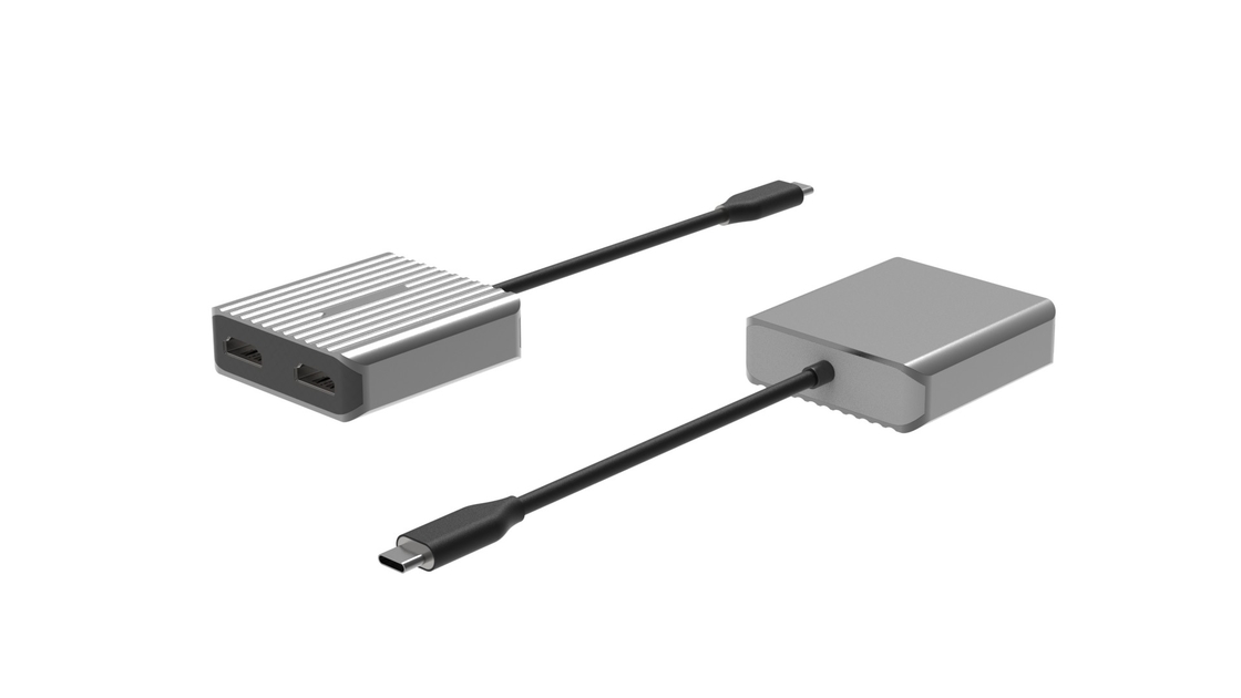 Yüksek Hızlı Hdmi To Usb A Adaptörü Usbc 2 HDMI 8K 4K Çift Aynalı Taşınabilir