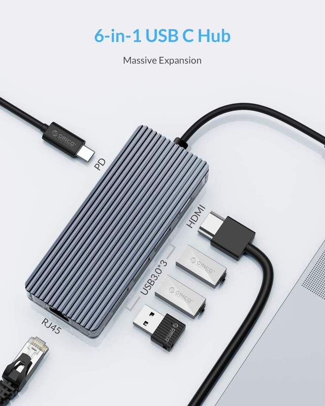 11 In 1 Multiport USB C USB-C Type-C PD 4K HDTV Hub Adaptörü RJ45 ile Dökleme İstasyonu