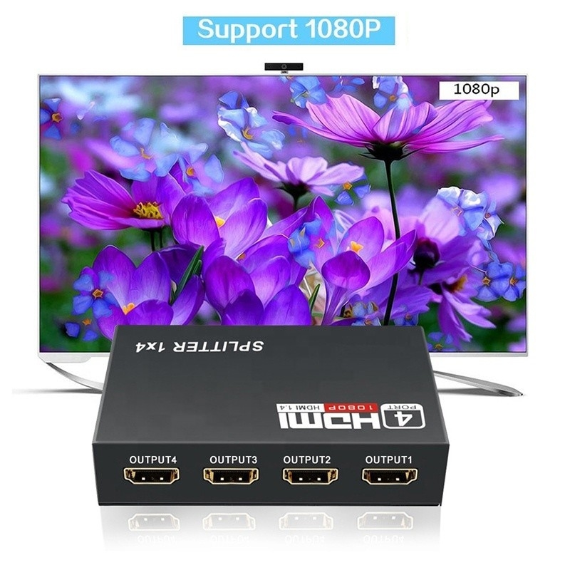 Profesyonel HDMI Splitter 1x4 Full HD 3D 1080P 4 Port Dönüştürücü