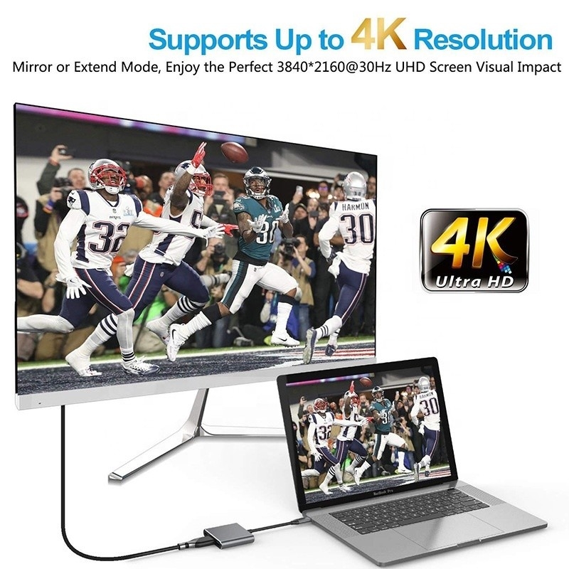 3-in-1 USB C Tipi C Çok fonksiyonel Hub USB-C PD HDMI USB 3.0 Adaptör Değiştiricisi Kablosu