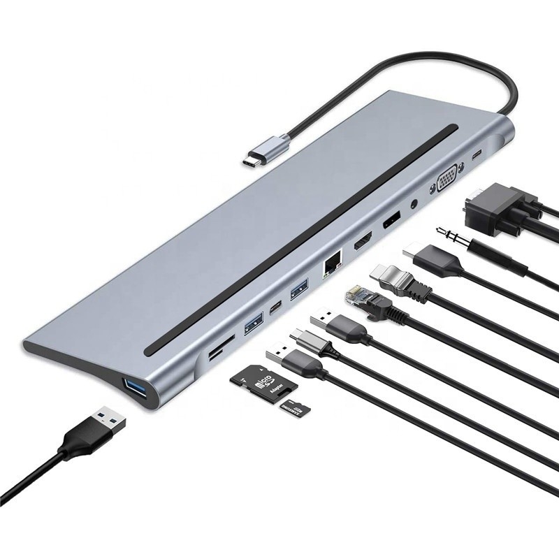 USB C Arayüzü Çok Fonksiyonlu Tip-C Dock SD TF Adaptörü ile OEM/ODM Kabul edilebilir