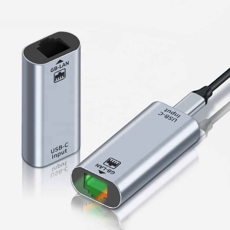 USB C Kadın Ethernet Port Adaptörü Hızlı Ağ Bağlantısı için 10/100/1000 Mbps Hız