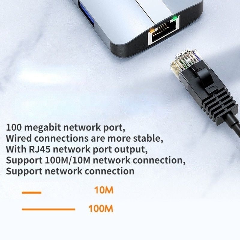 Video Transfer Şarj Ağı Fonksiyonu ile USB C Tipi C Hub Multiport Dock İstasyonu