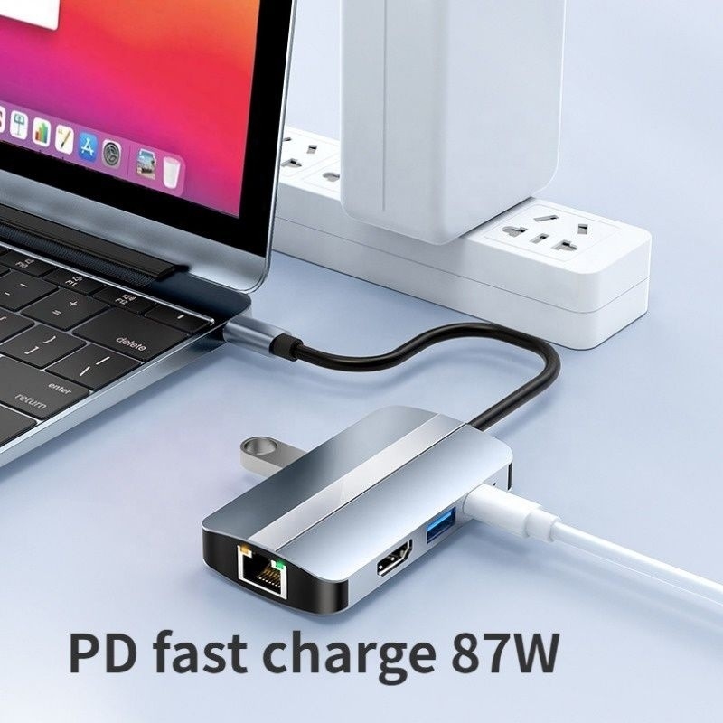 Video Transfer Şarj Ağı Fonksiyonu ile USB C Tipi C Hub Multiport Dock İstasyonu