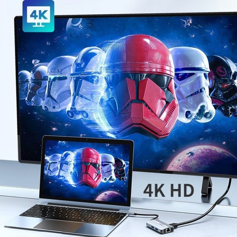 Video Transfer Şarj Ağı Fonksiyonu ile USB C Tipi C Hub Multiport Dock İstasyonu